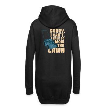 Jardin tondeuse à gazon cadeau - Sweat-shirt à capuche long Femme - noir - Dos