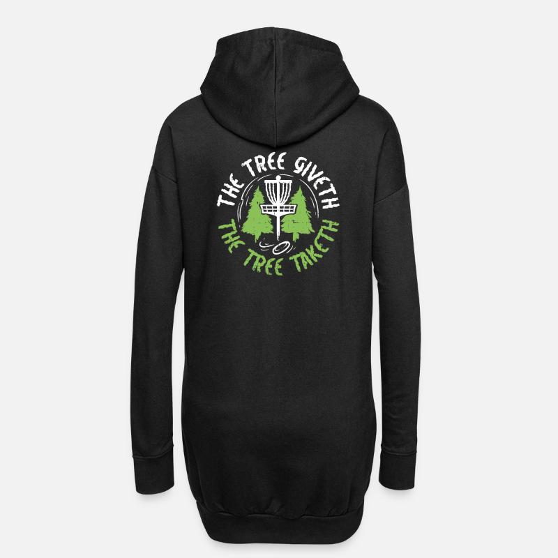 Disc Golf - Hoodie-Kleid - Schwarz