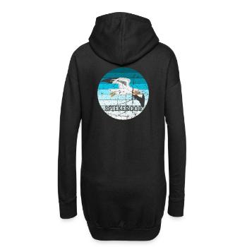 Île de Spiekeroog Mer du Nord Rétro - Sweat-shirt à capuche long Femme - noir - Dos