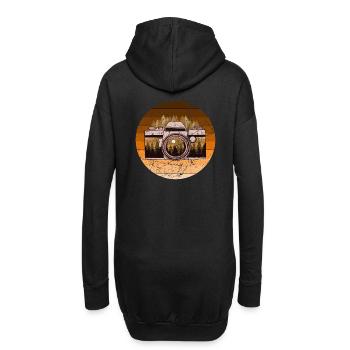 Kamera Retro Fotograf Vintage Fotografie - Hoodie-Kleid - Schwarz - Hinten