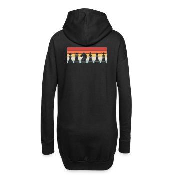 Schach Schachfiguren Retro Geschenk - Hoodie-Kleid - Schwarz - Hinten
