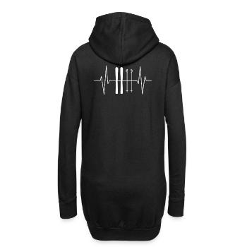 Ski Rouler rythme cardiaque - Sweat-shirt à capuche long Femme - noir - Dos