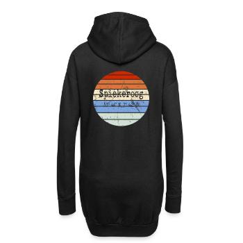 Coordonnées souvenirs de l’île de Spiekeroog - Sweat-shirt à capuche long Femme - noir - Dos