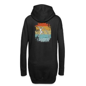 Stabhochsprung Retro - Hoodie-Kleid - Schwarz - Hinten
