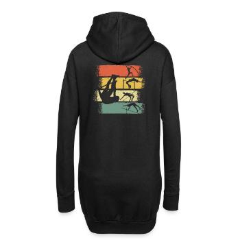 Pole Vaulting Retro Vintage - Hoodie Dress - black - Back