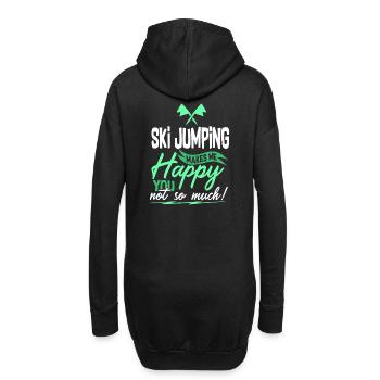 Saut à ski Ski Flying Gift - Sweat-shirt à capuche long Femme - noir - Dos