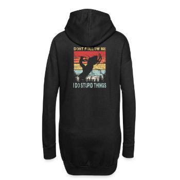 Schneemobil Snowmobiling - Hoodie-Kleid - Schwarz - Hinten