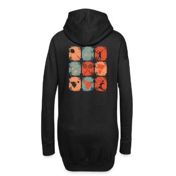 Badminton Rétro - Sweat-shirt à capuche long Femme - noir - Dos