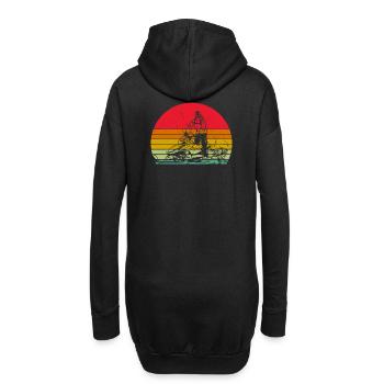 Snowmobiling Schneemobil - Hoodie-Kleid - Schwarz - Hinten