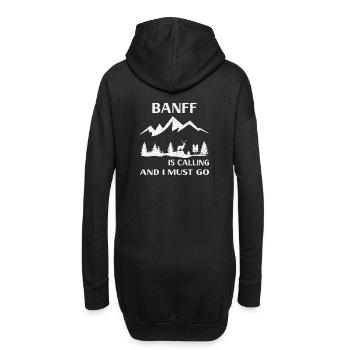 Banff National Park - Hoodie-Kleid - Schwarz - Hinten