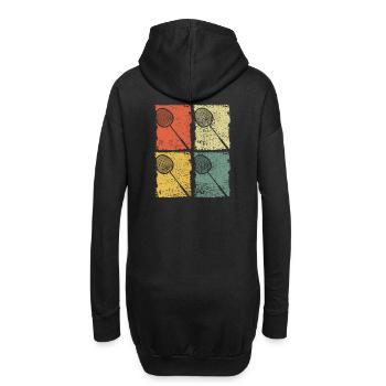 Raquette de badminton Badminton Rétro - Sweat-shirt à capuche long Femme - noir - Dos