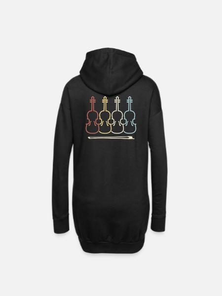 Violine Musiker Musik - Hoodie-Kleid - Schwarz