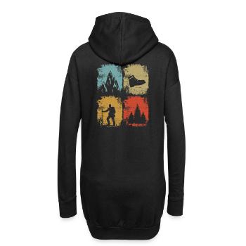Randonnée Vintage - Sweat-shirt à capuche long Femme - noir - Dos