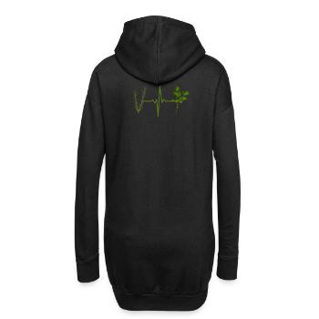 Herbes Jardin Herbes Heartbeat - Sweat-shirt à capuche long Femme - noir - Dos