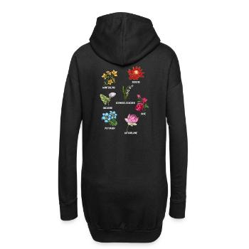 Espèces de fleurs Fleurs - Sweat-shirt à capuche long Femme - noir - Dos