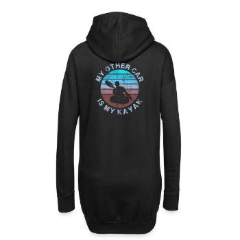 Kajak fahren Paddelboot - Hoodie-Kleid - Schwarz - Hinten