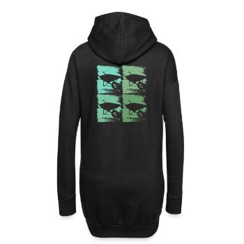Schubkarre Gärtner - Hoodie-Kleid - Schwarz - Hinten