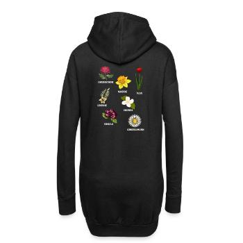 Espèces de fleurs Fleurs - Sweat-shirt à capuche long Femme - noir - Dos