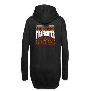 Retraite de pompier - Sweat-shirt à capuche long Femme - noir - Dos