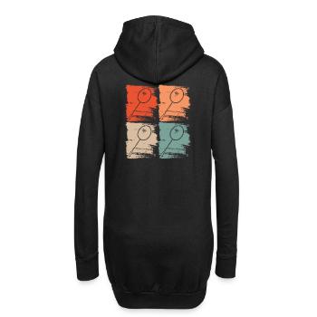 Raquette de badminton Badminton Rétro - Sweat-shirt à capuche long Femme - noir - Dos