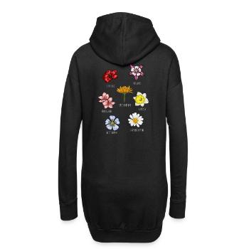 Espèces de fleurs Fleurs - Sweat-shirt à capuche long Femme - noir - Dos