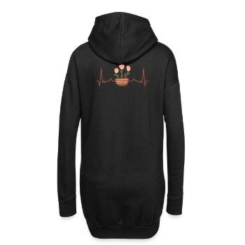 Pot de fleurs de jardin Conteneur - Sweat-shirt à capuche long Femme - noir - Dos