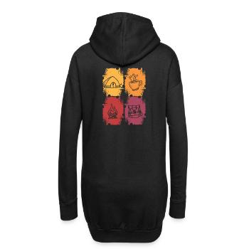 Accessoires de camping Vintage - Sweat-shirt à capuche long Femme - noir - Dos