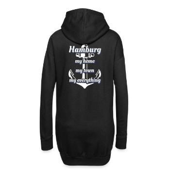 Hamburg Spruch Hansestadt Hamburg - Hoodie-Kleid - Schwarz - Hinten