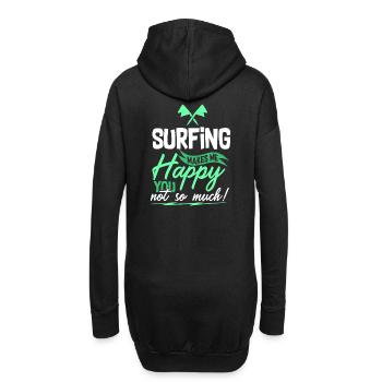 Surfen Surfer Spruch - Hoodie-Kleid - Schwarz - Hinten