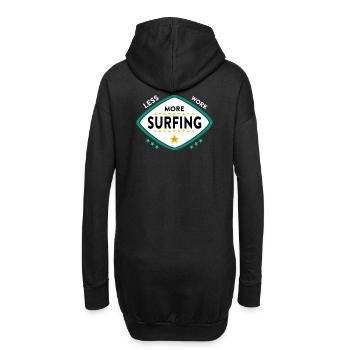 Surfen Surfer Spruch - Hoodie-Kleid - Schwarz - Hinten