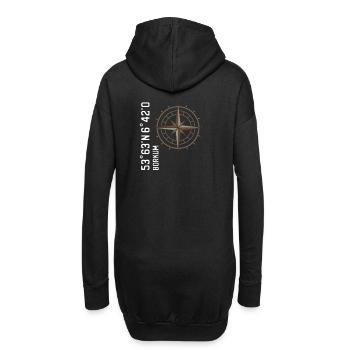 Coordonnées de Borkum - Sweat-shirt à capuche long Femme - noir - Dos