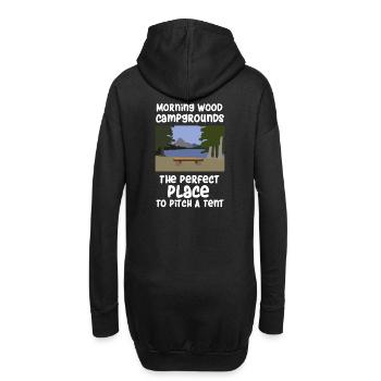 Camping slogan camping - Sweat-shirt à capuche long Femme - noir - Dos