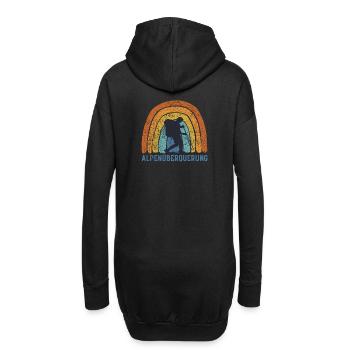 Alpenüberquerung Alpen Wandern - Hoodie-Kleid - Schwarz - Hinten