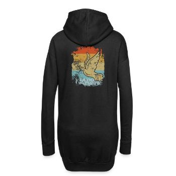 Pigeon Retro Pigeon Éleveur - Sweat-shirt à capuche long Femme - noir - Dos