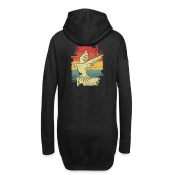 Colombe Rétro - Sweat-shirt à capuche long Femme - noir - Dos