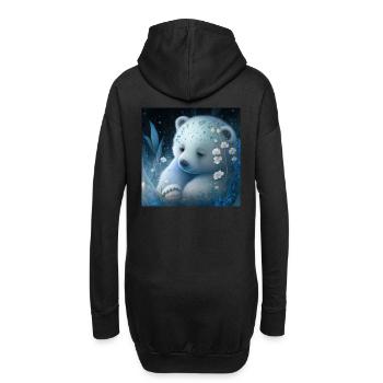 Ours blanc - Sweat-shirt à capuche long Femme - noir - Dos