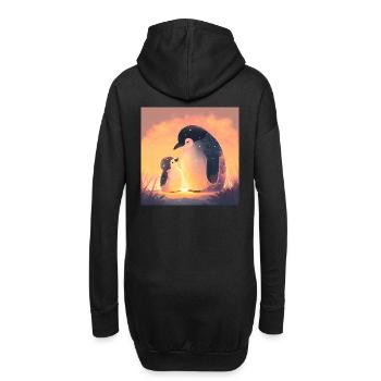 Famille Penguin - Sweat-shirt à capuche long Femme - noir - Dos