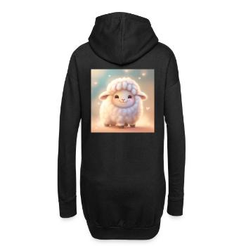 sheep sheep - Hoodie-Kleid - Schwarz - Hinten