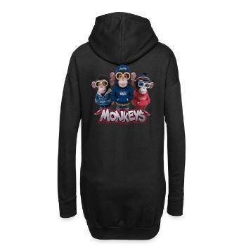 Monkeys 5 - Sweat-shirt à capuche long Femme - noir - Dos