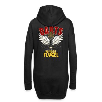 Darts verleiht Flügel, Dart Wings mit Spruch - Hoodie-Kleid - Schwarz - Hinten