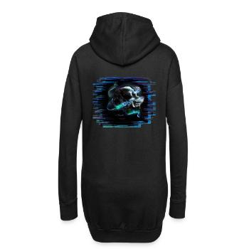Der Schädel flüstert zum Raben: Nimmermehr! - Hoodie-Kleid - Schwarz - Hinten