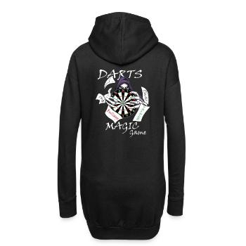 Dart Design im mystischen Style, Dart Magic Game, - Hoodie-Kleid - Schwarz - Hinten