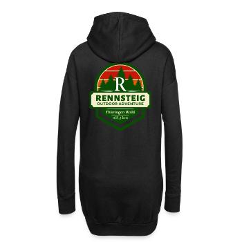 Rennsteig-Höhenweg des Thüringer Waldes - Hoodie-Kleid - Schwarz - Hinten