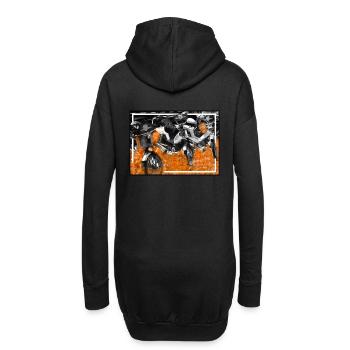 Mofa Liebe mit Feuer und Flammen. - Hoodie-Kleid - Schwarz - Hinten