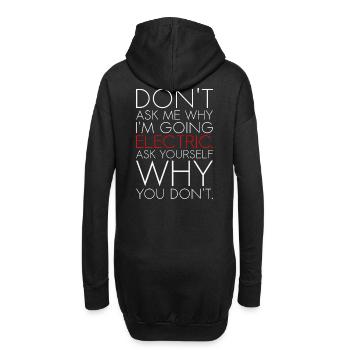 Dont ask me why I am going electric Elektroauto EV - Hoodie-Kleid - Schwarz - Hinten