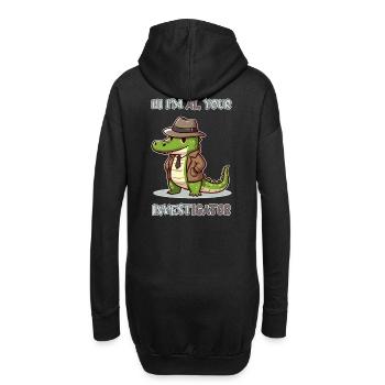 Hi, I'm Al your Investigator - Hoodie-Kleid - Schwarz - Hinten