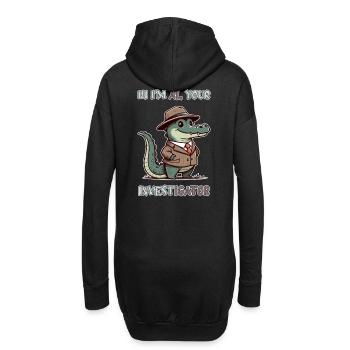 Hi, I'm Al your Investigator - Hoodie-Kleid - Schwarz - Hinten