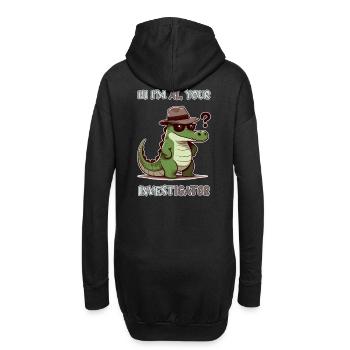Hi, I'm Al your Investigator - Hoodie-Kleid - Schwarz - Hinten