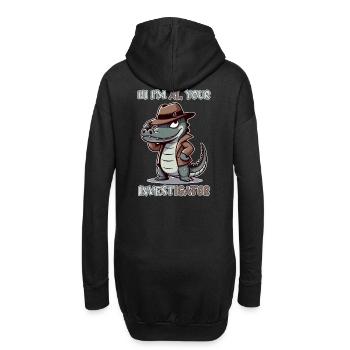 Hi, I'm Al your Investigator - Hoodie-Kleid - Schwarz - Hinten
