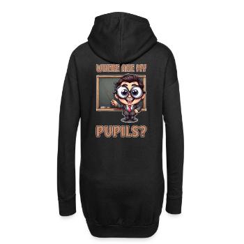 Where are my pupils? - Hoodie-Kleid - Schwarz - Hinten